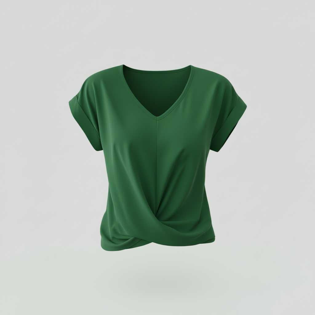 Casual Twist V-Neck Top | Women's Blouse for Summer