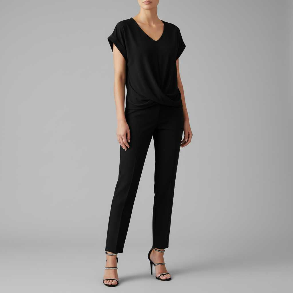 Casual Twist V-Neck Top | Women's Blouse for Summer