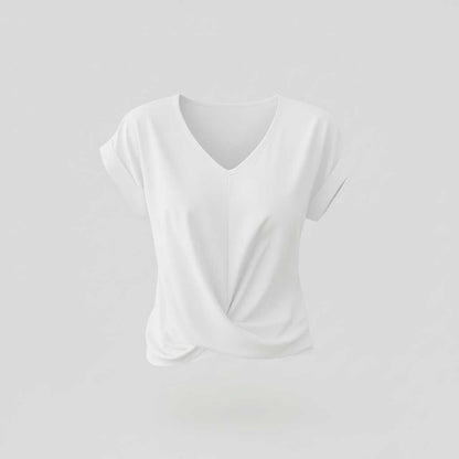 Casual Twist V-Neck Top | Women's Blouse for Summer