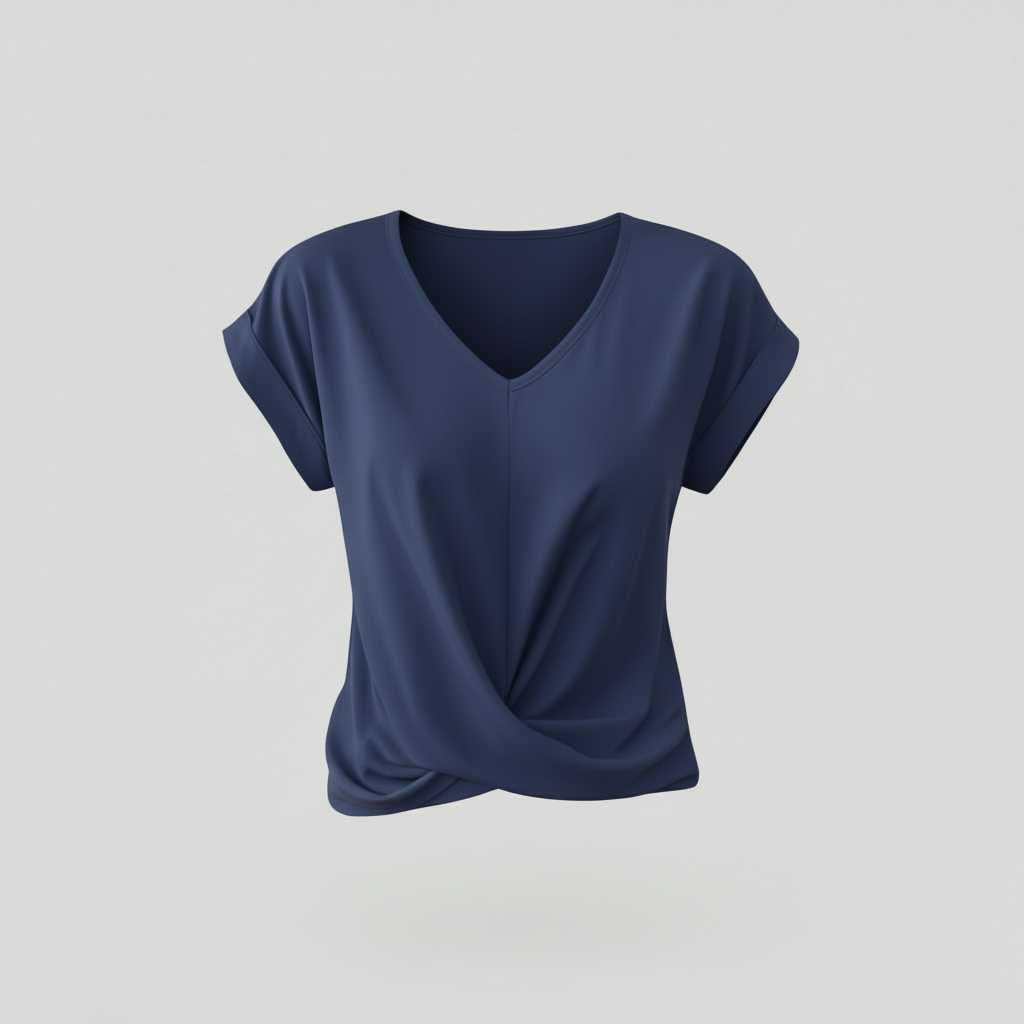 Casual Twist V-Neck Top | Women's Blouse for Summer