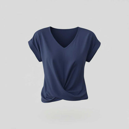 Casual Twist V-Neck Top | Women's Blouse for Summer