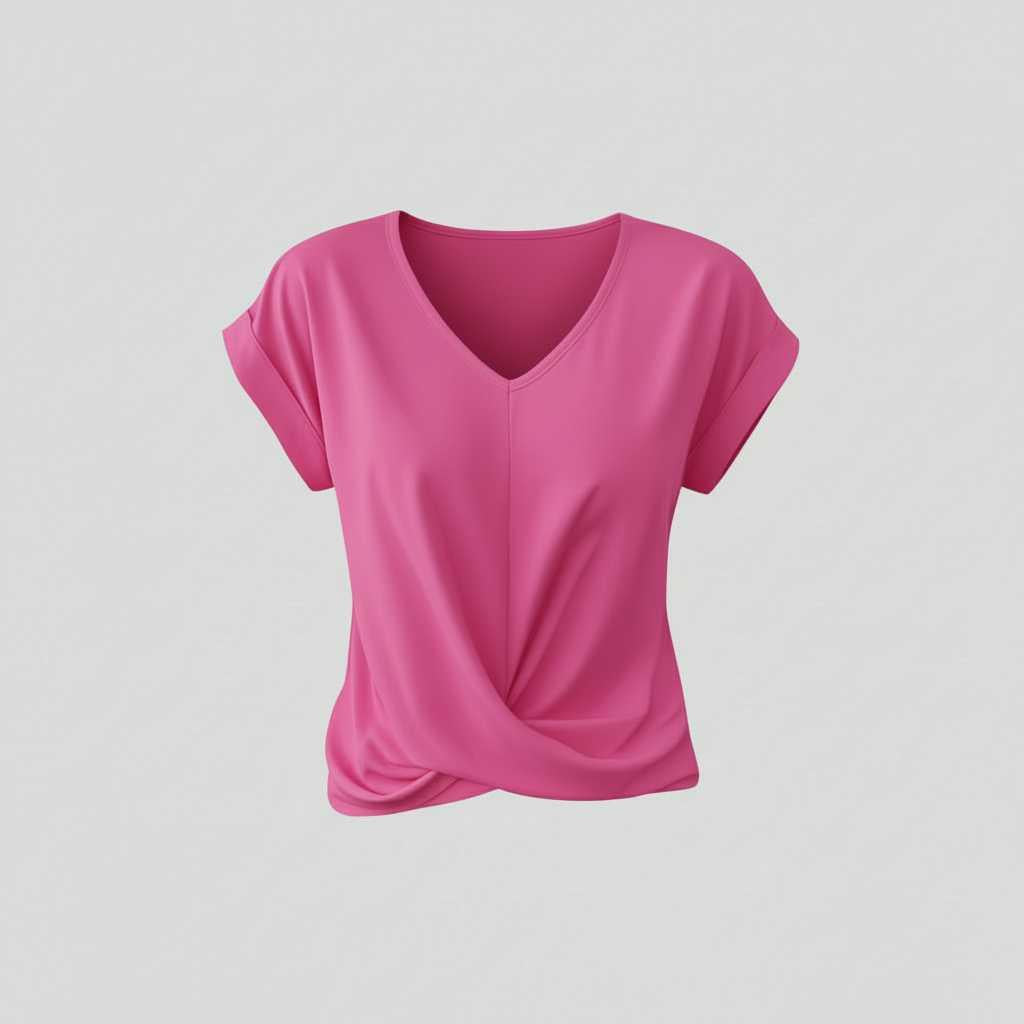 Casual Twist V-Neck Top | Women's Blouse for Summer