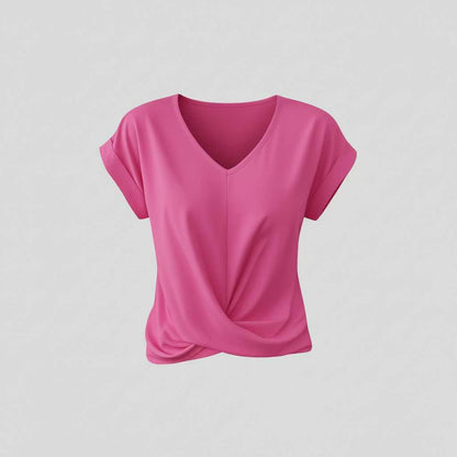 Casual Twist V-Neck Top | Women's Blouse for Summer