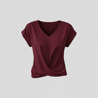 Casual Twist V-Neck Top | Women's Blouse for Summer