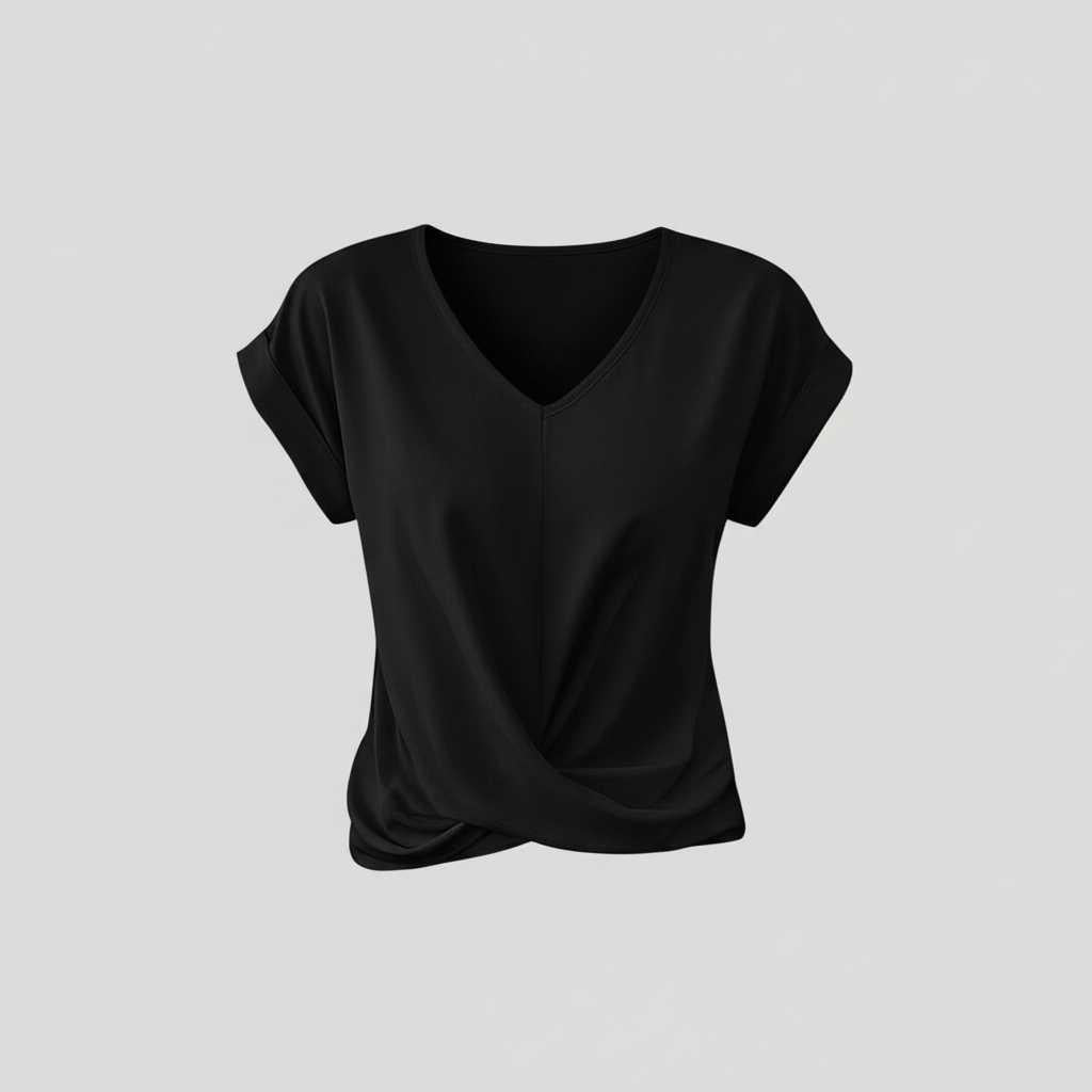 Casual Twist V-Neck Top | Women's Blouse for Summer