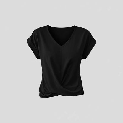 Casual Twist V-Neck Top | Women's Blouse for Summer