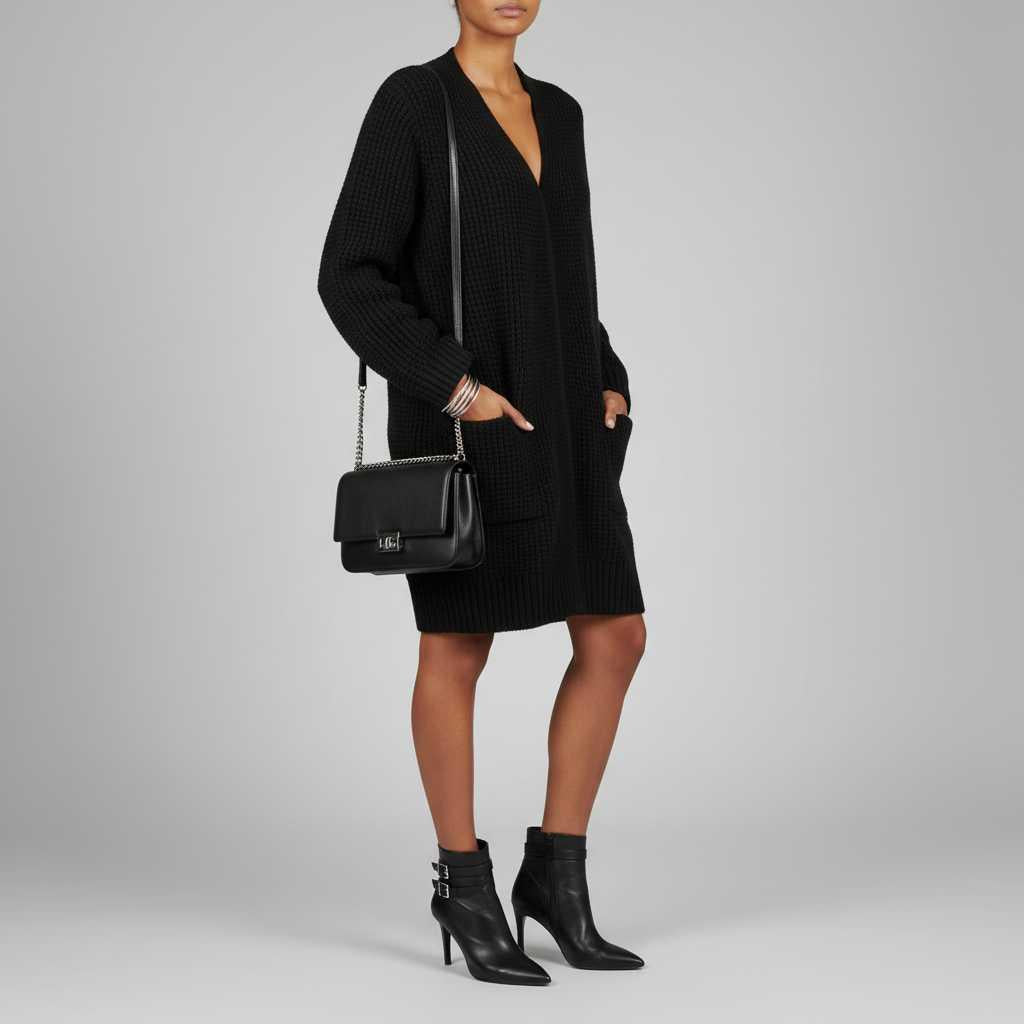 Cozy Black Long Cardigan | Women's Cardigan Sweater