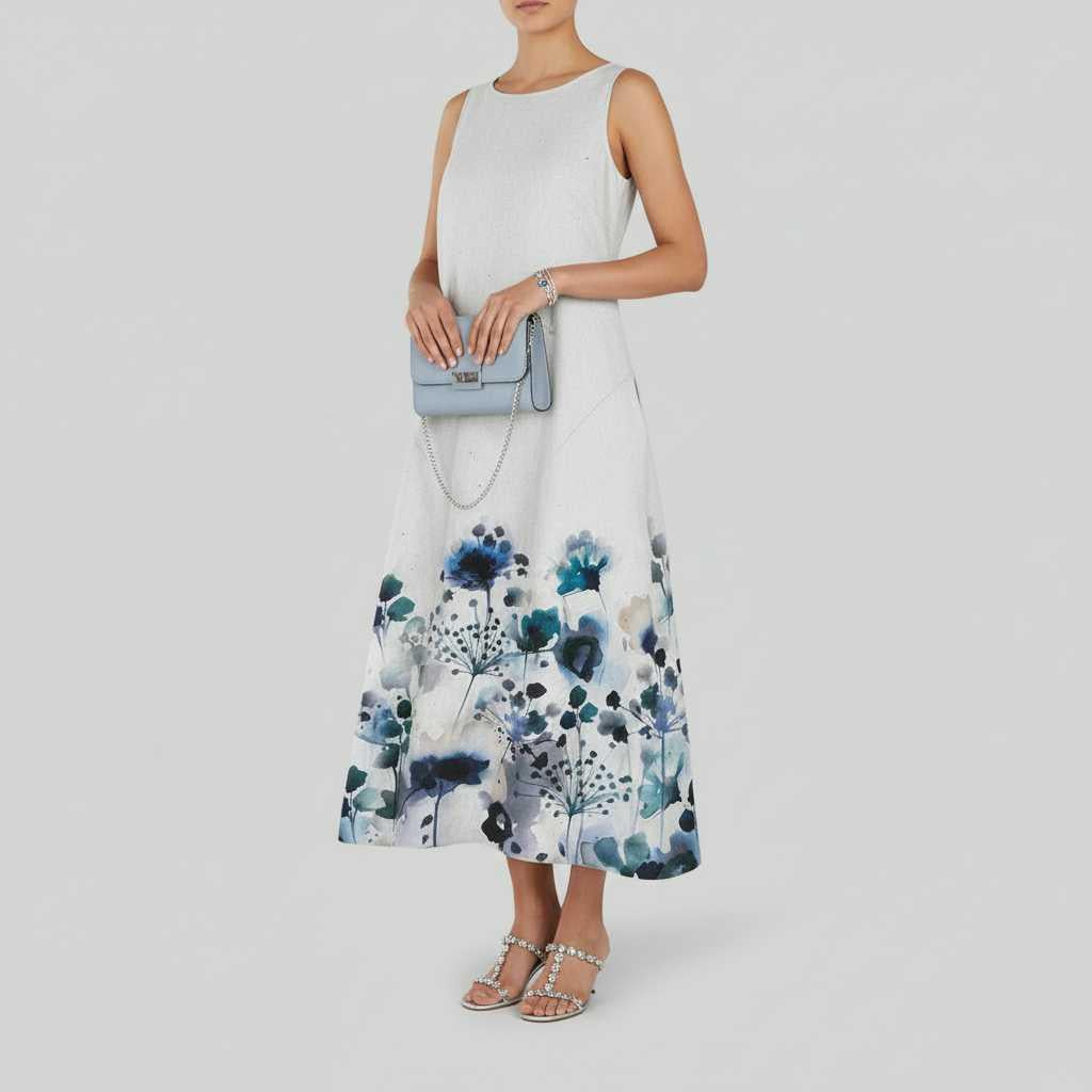 Floral A-Line Midi Dress | Women's Summer Dresses