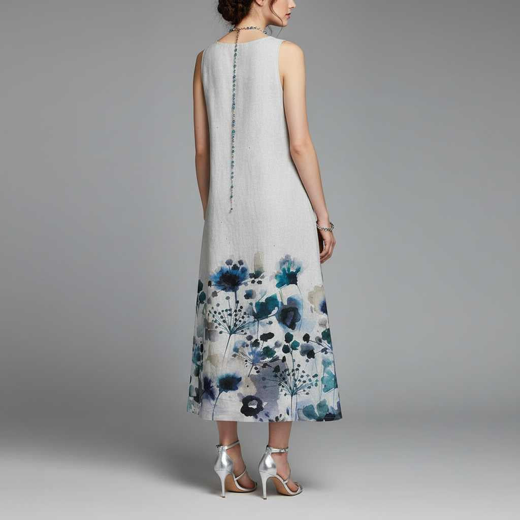 Floral A-Line Midi Dress | Women's Summer Dresses