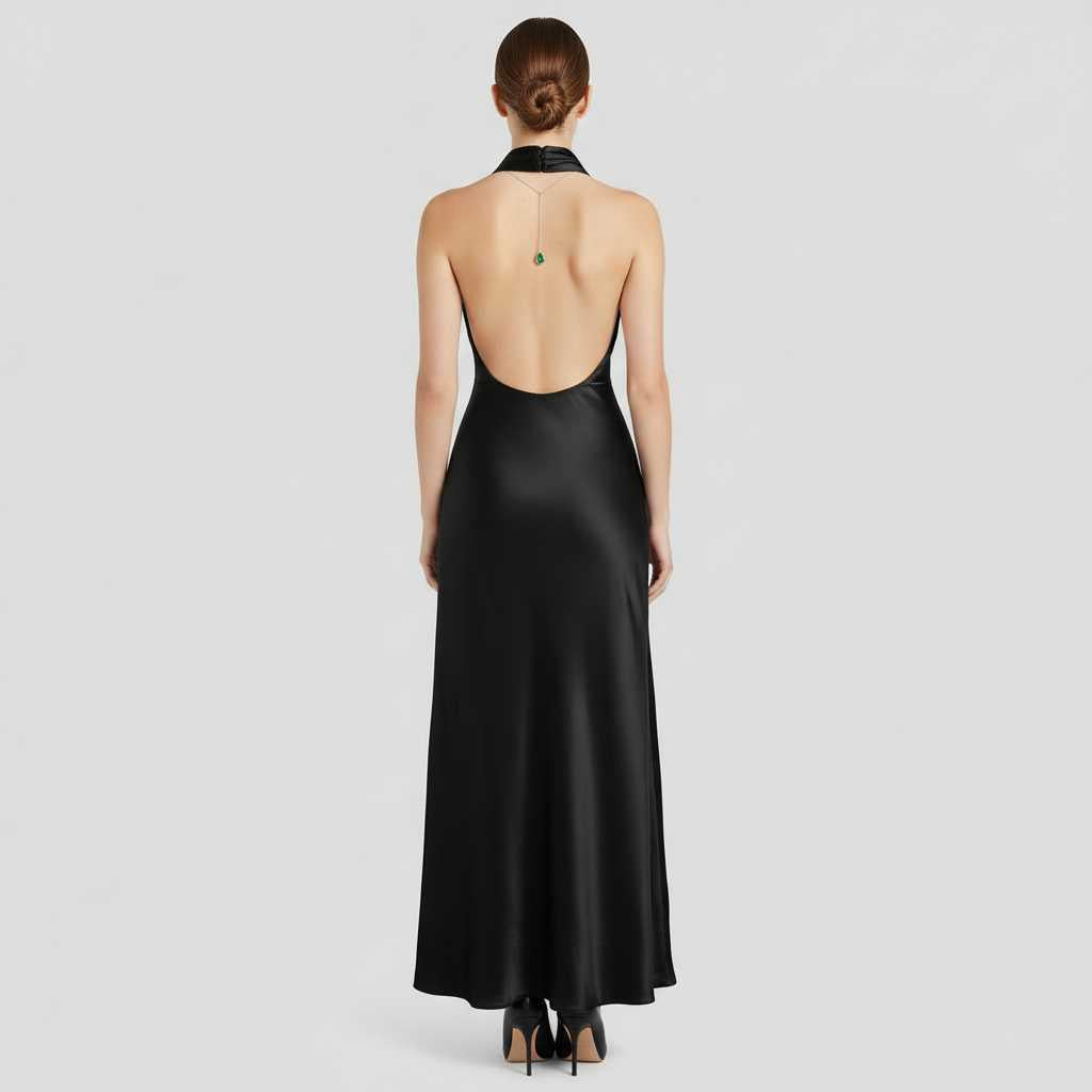 Halter Evening Dress | Women's Cocktail Midi Dress