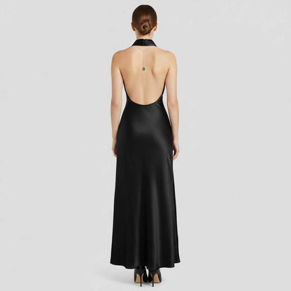 Halter Evening Dress | Women's Cocktail Midi Dress