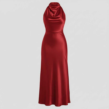 Halter Evening Dress | Women's Cocktail Midi Dress