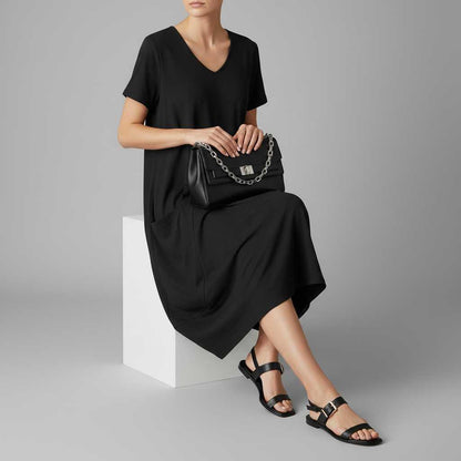 Summer Midi Dress | Loose Fitting Women's Dress with Pockets