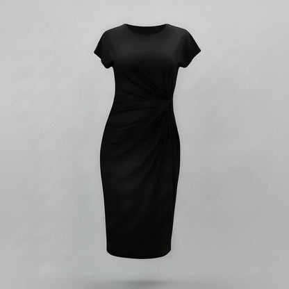 Women's Midi Formal Dress | Short Sleeve Professional Style